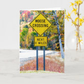 Moose Crossing Wenskaart Kaart (Gele Bloem)