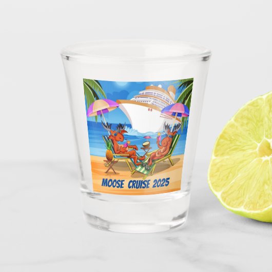 Moose Cruise Shot Glass Glas (Voorkant)