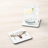 Moose Cute Funny Kerstmis Bier Onderzetter (Rechterzijde)