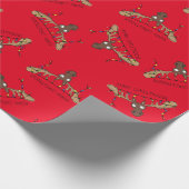 Moose Cute Funny Kerstmis Cadeaupapier (Hoek)