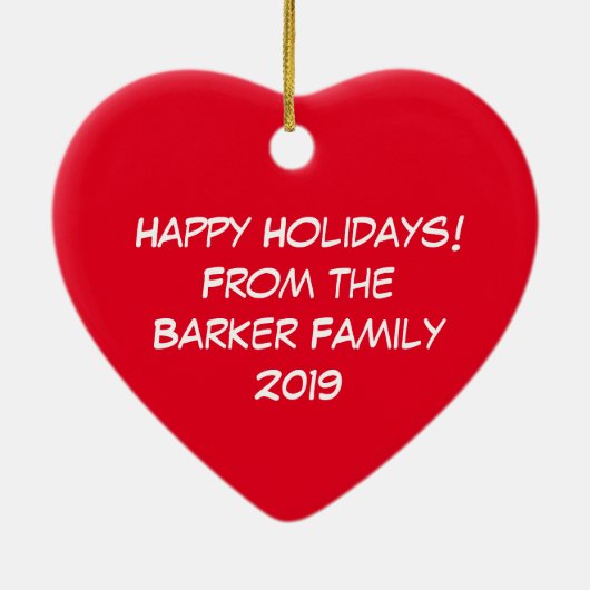 Moose Cute Funny Kerstmis Keramisch Ornament (Achterkant)