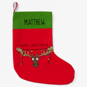 Moose Cute Funny Kerstmis Kleine Kerstsok