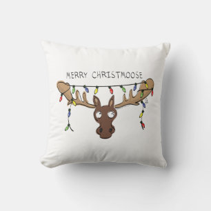 Moose Cute Funny Kerstmis Kussen