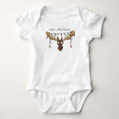 Moose Cute Funny Kerstmis Romper (Voorkant)