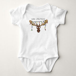 Moose Cute Funny Kerstmis Romper