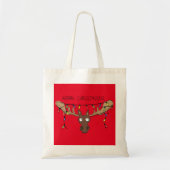 Moose Cute Funny Kerstmis Tote Bag (Voorkant)