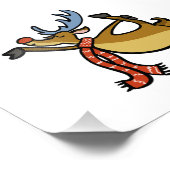 Moose dansende cartoon | achtergrondkleur kiezen foto afdruk (Hoek)