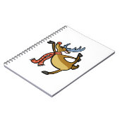 Moose dansende cartoon | achtergrondkleur kiezen notitieboek (Linkerzijde)