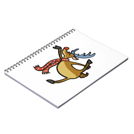 Moose dansende cartoon | achtergrondkleur kiezen notitieboek (Linkerzijde)