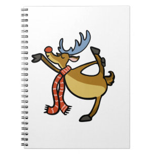 Moose dansende cartoon   achtergrondkleur kiezen notitieboek
