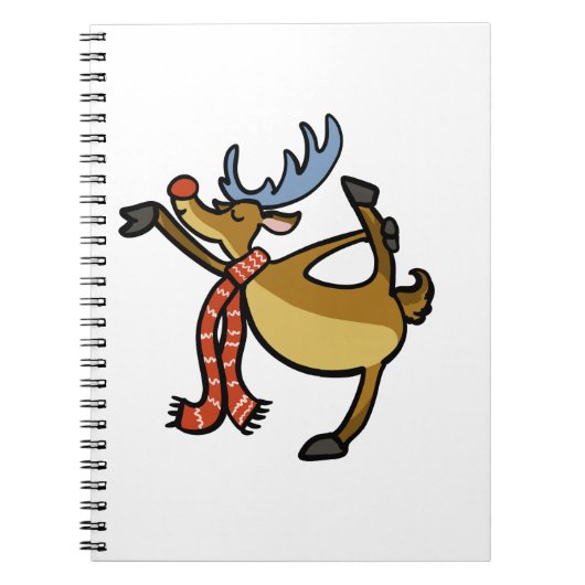 Moose dansende cartoon | achtergrondkleur kiezen notitieboek (Voorkant)