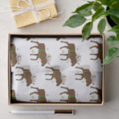 Moose Decorated voor de Feestdagen Tissuepapier (Geschenk)