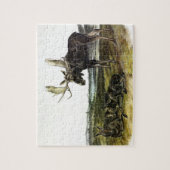Moose Deer (Moose - Alces alces) van Audubon Legpuzzel (Verticaal)