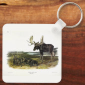 Moose Deer (Moose - Alces alces) van Audubon Sleutelhanger (Achterkant)