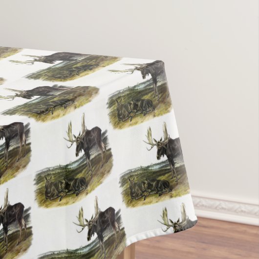 Moose Deer (Moose - Alces alces) van Audubon Tafelkleed (Voorbeeld)