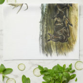 Moose Deer (Moose - Alces alces) van Audubon Theedoek (Gevouwen)