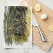 Moose Deer (Moose - Alces alces) van Audubon Theedoek (Quarter Fold)