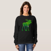 Moose Deer ReindeAnimal Motif Wilderness Forest Trui (Voorkant volledig)