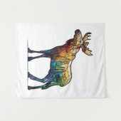 Moose Dierenportret Glas in lood Wildlife Free Wandkleed (Voorkant (horizontaal))