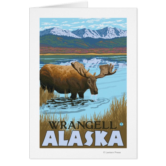 Moose Drink aan het meer van Wrangell, Alaska (Voorkant)