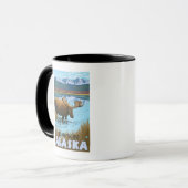 Moose Drink aan Lake - Dawson, Alaska Mok (Voorkant links)