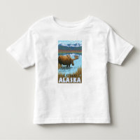 Moose Drink bij het meer van Katmai, Alaska