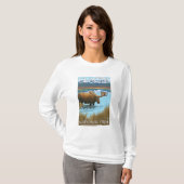 Moose Drink het nationaal park van het meer Glacie T-shirt (Voorkant volledig)