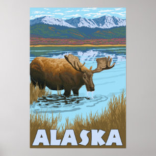 Moose Drink Poster voor watervlekreizen