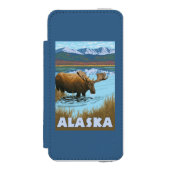 Moose Drink Poster voor watervlekreizen Incipio iPhone Portemonnee Hoesje (Voorkant Agenda)