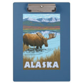 Moose Drink Poster voor watervlekreizen Klembord (Voorkant)