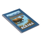 Moose Drink Poster voor watervlekreizen Notitieboek (Rechterzijde)