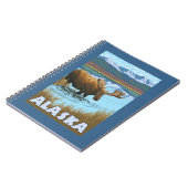 Moose Drink Poster voor watervlekreizen Notitieboek (Linkerzijde)