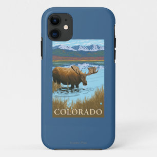 Moose DrinkingColorado iPhone 11 Hoesje