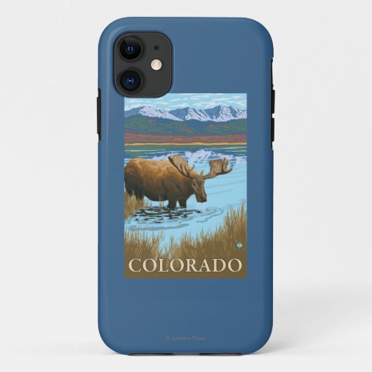 Moose DrinkingColorado Case-Mate iPhone Case (Achterkant)