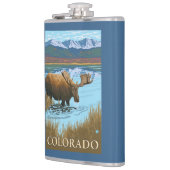 Moose DrinkingColorado Heupfles (Links)