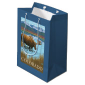 Moose DrinkingColorado Medium Cadeauzakje (Achterkant Gekanteld)