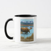 Moose DrinkingColorado Mok (Links)