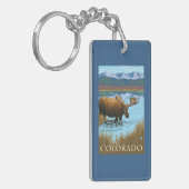 Moose DrinkingColorado Sleutelhanger (Voorkant Links)