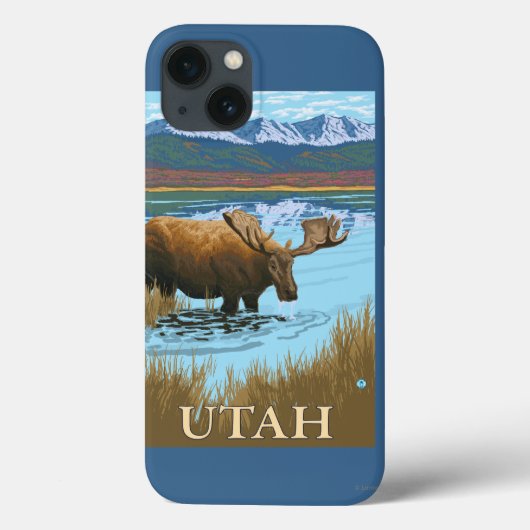 Moose DrinkingUtah Case-Mate iPhone Case (Achterkant)