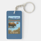 Moose DrinkingUtah Sleutelhanger (achterkant)