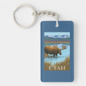 Moose DrinkingUtah Sleutelhanger (Voorkant)