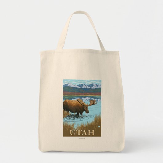 Moose DrinkingUtah Tote Bag (Voorkant)