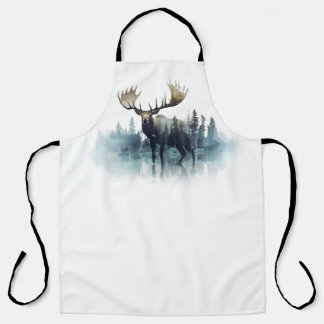 Moose dubbele belichting voor een bos schort