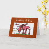 Moose Eat Me beroemd gemaakt door Thinking Of You Kaart (Gele Bloem)