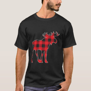 Moose Elk Pset Buffalo Check Pajama Lumberjack Ch T-shirt