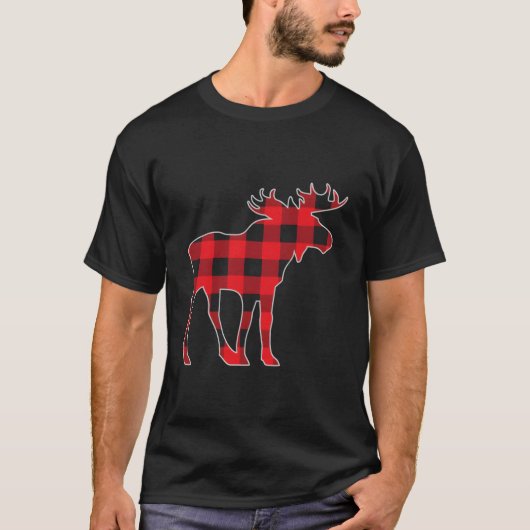 Moose Elk Pset Buffalo Check Pajama Lumberjack Ch T-shirt (Voorkant)