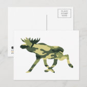 Moose / Elk Woodland Camouflage / Camo Briefkaart (Voorkant / Achterkant)