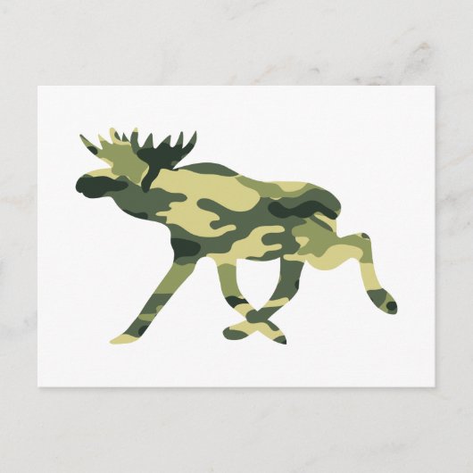 Moose / Elk Woodland Camouflage / Camo Briefkaart (Voorkant)