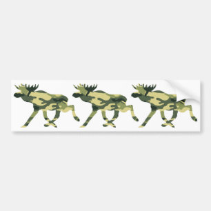 Moose / Elk Woodland Camouflage / Camo Bumpersticker