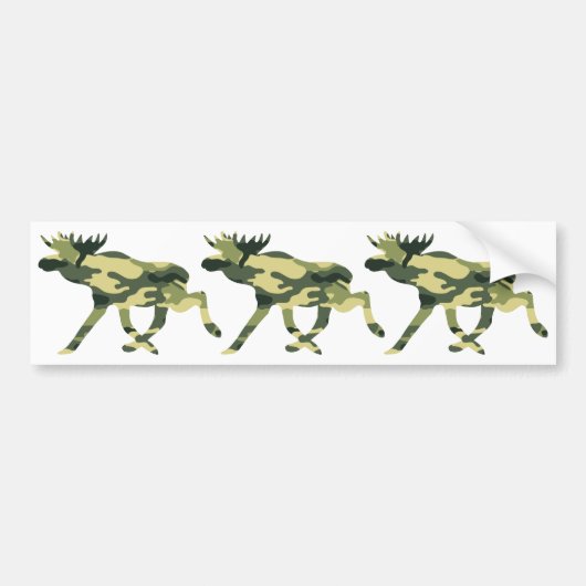 Moose / Elk Woodland Camouflage / Camo Bumpersticker (Voorkant)